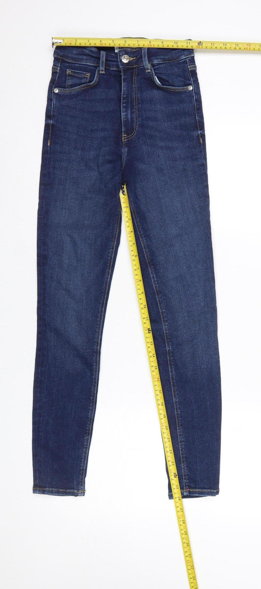 Womens UK Size 6 Zara Slim Fit Skinny Blue Jeans