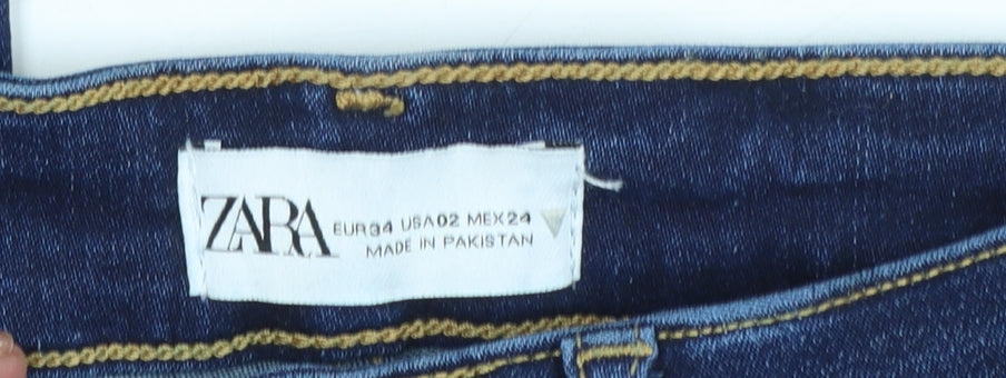 Womens UK Size 6 Zara Slim Fit Skinny Blue Jeans