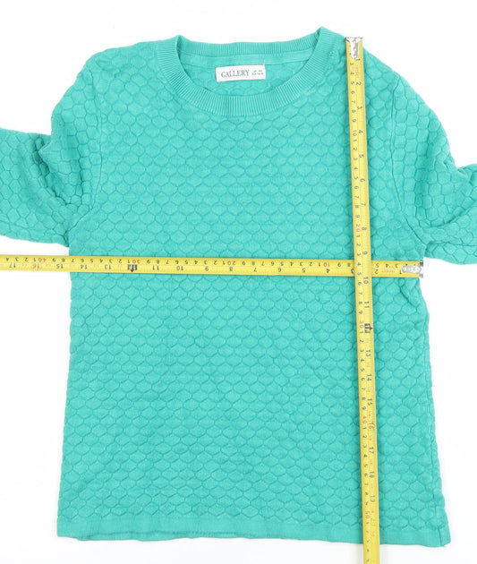 Womens UK Size XS Gallery Green Pullover Jumper