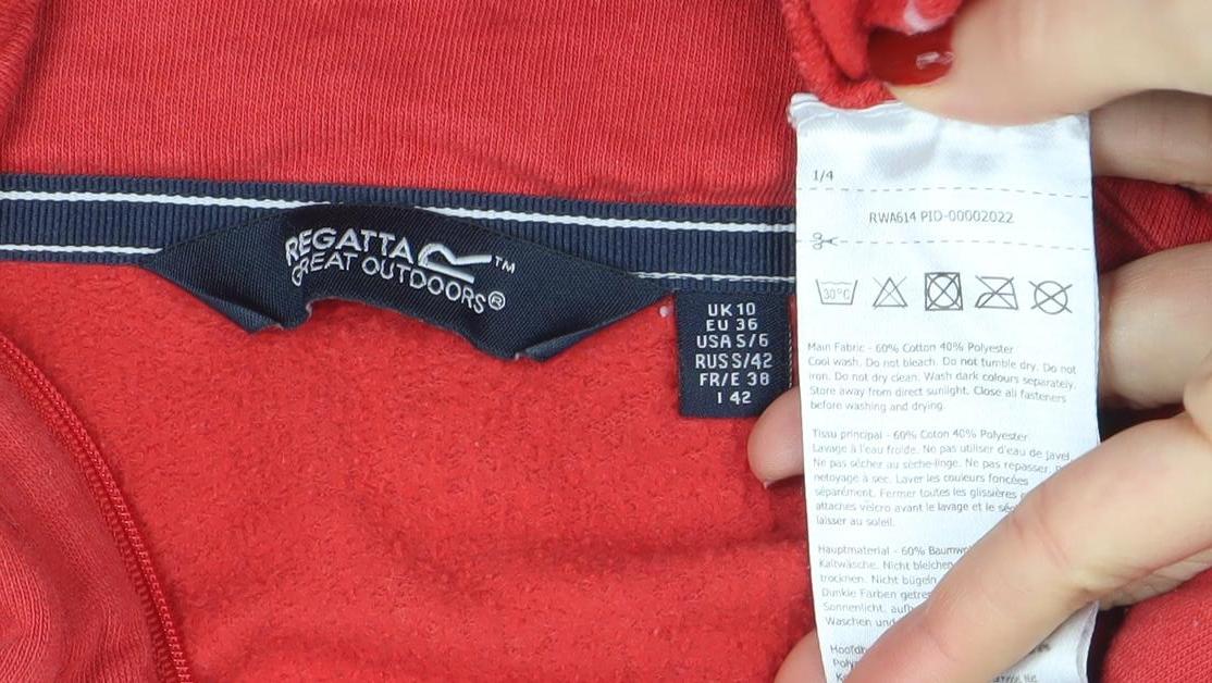 Womens UK Size 12 Regatta Red Pullover Sweatshirt