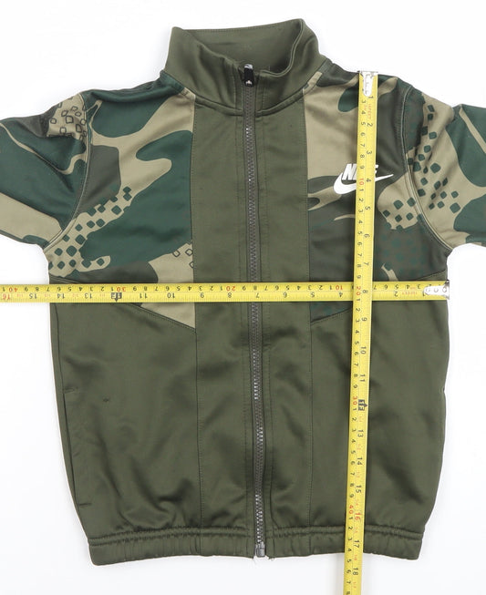 Boys UK Size 6-7 Years Nike Green Full Zip Hoodie