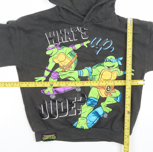 Boys UK Size 5-6 Years Nickelodeon Black Pullover Hoodie