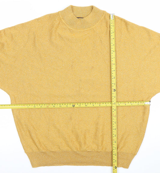 Womens UK Size M Marks and Spencer Gold Pullover Jumper