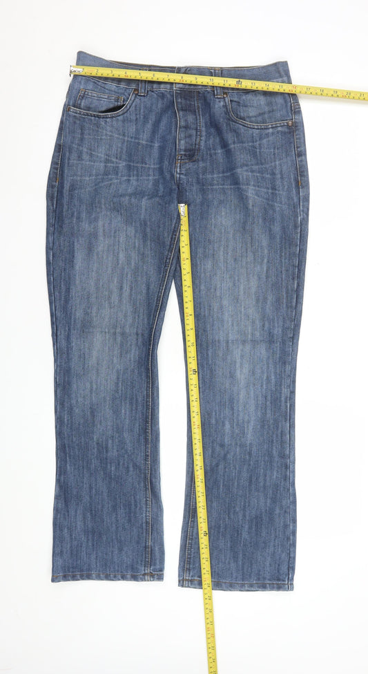 Mens UK Size M Denim Co. Regular Fit Straight Blue Jeans