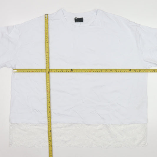 Womens UK Size L ASOS DESIGN White Basic T-Shirt