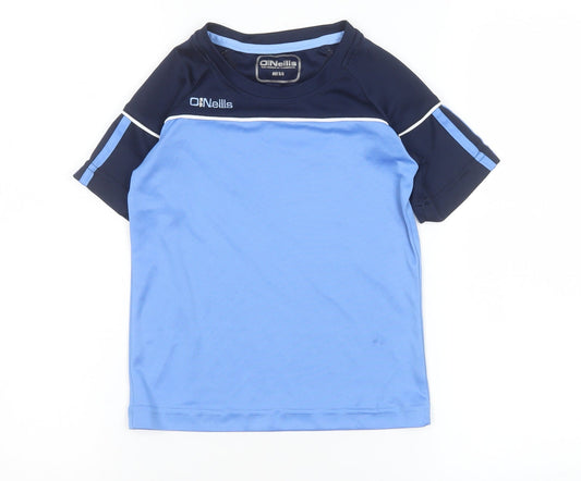 O'Neills Boys Blue Sports Jersey T-Shirt 5-6 Years Short Sleeve Polyester
