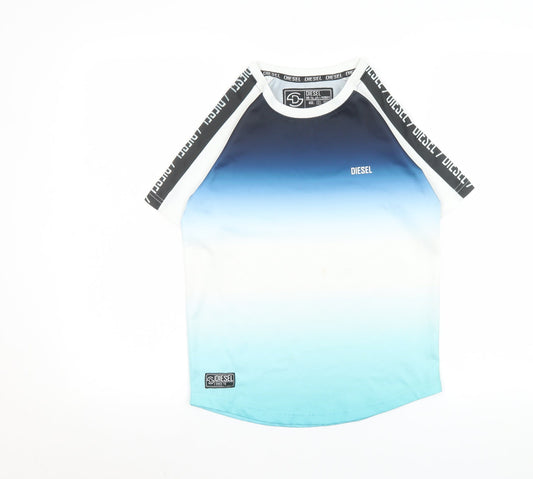 Boys UK Size 9-10 Years Diesel Blue Basic T-Shirt