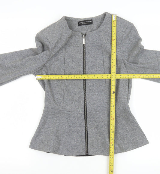 Womens UK Size 8 Dorothy Perkins Grey Basic Jacket