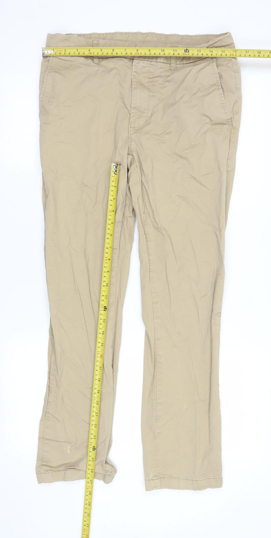 Mens UK Size 32 in Dunnes Stores Regular Fit Chino Beige Trousers
