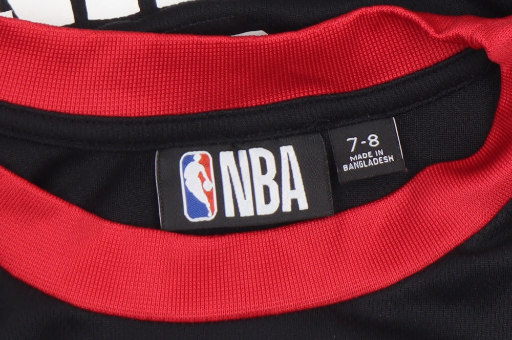 Boys UK Size 7-8 Years NBA Red Jersey Tank