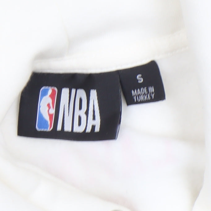 Mens UK Size S NBA White Pullover Hoodie