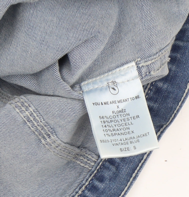 Womens UK Size S Florez Blue Denim Jacket