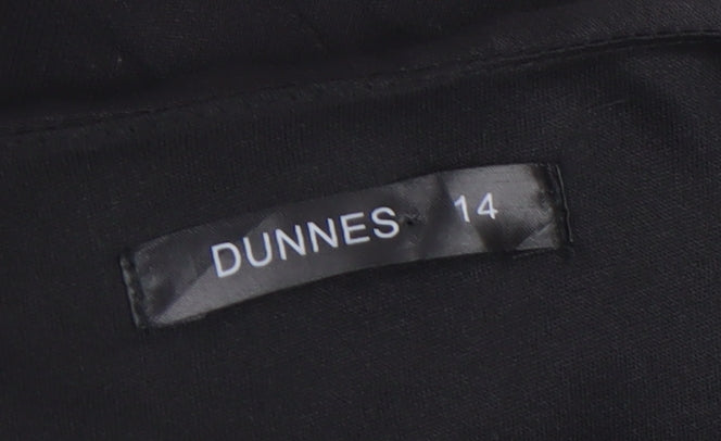 Womens UK Size 14 Dunnes Black Tunic Blouse
