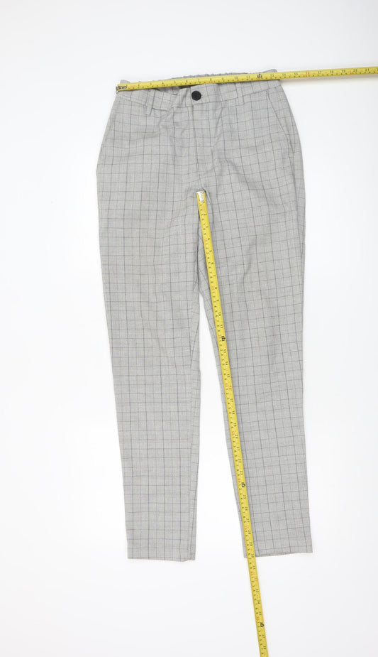 Mens UK Size M Daily Aesthetikz Slim Fit Casual Workwear Grey Trousers