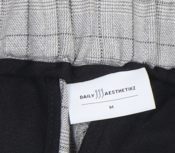 Mens UK Size M Daily Aesthetikz Slim Fit Casual Workwear Grey Trousers