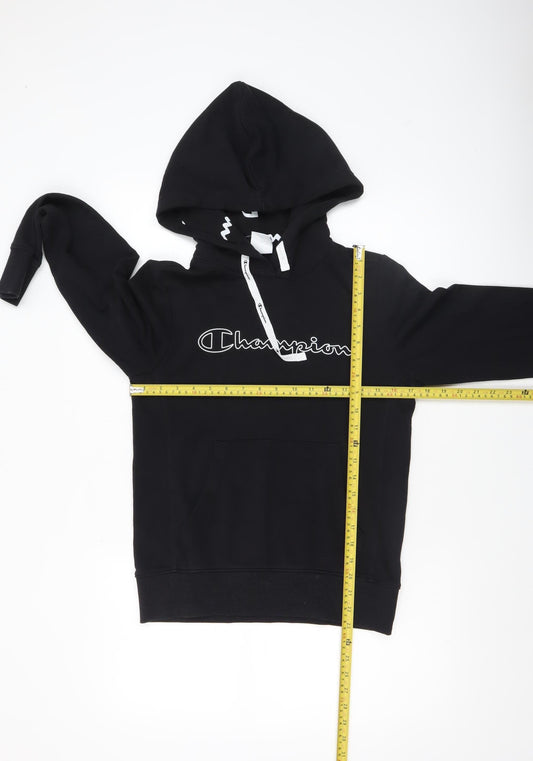 Womens UK Size S Champion Black Pullover Hoodie