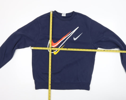 Mens UK Size S Nike Blue Pullover Sweatshirt