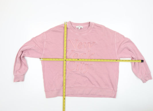 Womens UK Size L Marks and Spencer Pink Pullover Sweatshirt