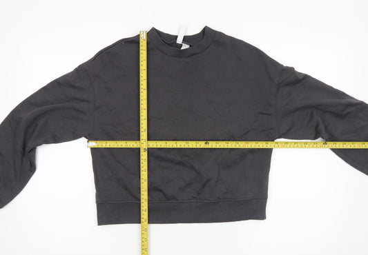 Womens UK Size XS H&M Black Pullover Sweatshirt