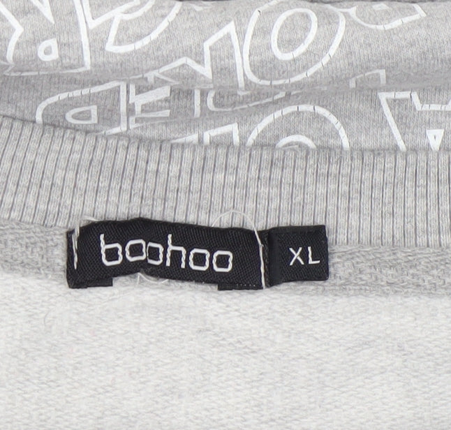 Womens UK Size XL Boohoo Grey Pullover Sweatshirt