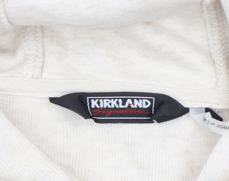 Womens UK Size S Kirkland Signature Beige Full Zip Hoodie