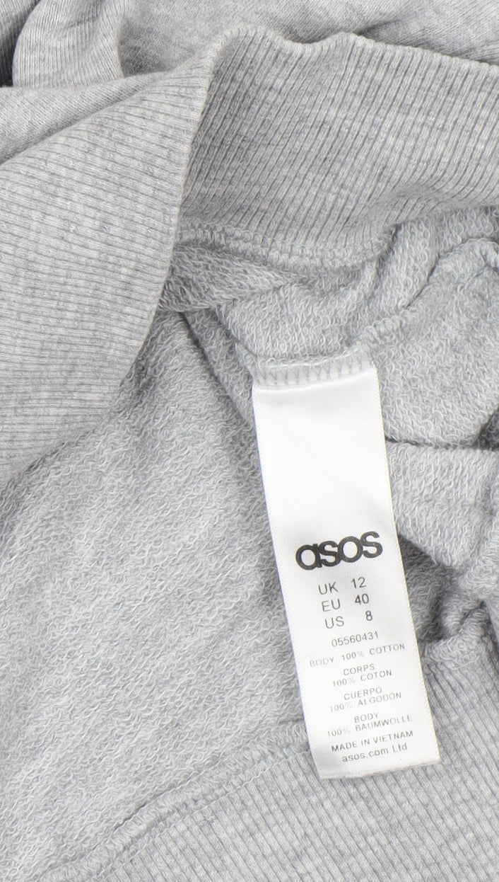 Womens UK Size 12 ASOS Grey Pullover Sweatshirt