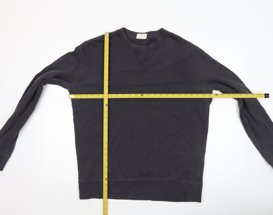 Mens UK Size L Marks and Spencer Black Pullover Sweatshirt