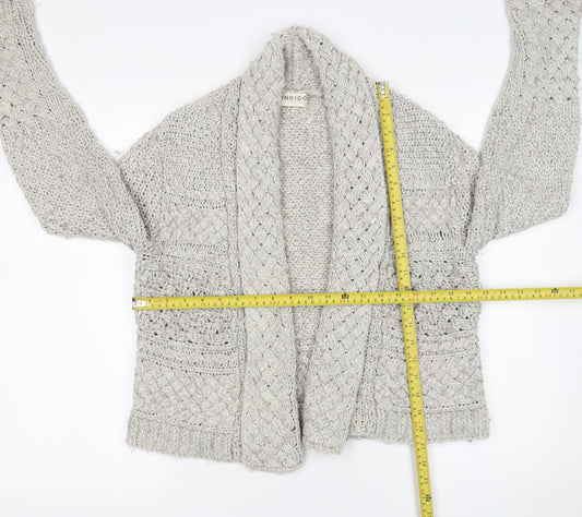 Womens UK Size 14 Marks and Spencer Grey Cardigan Jumper