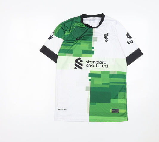 Additional front view of Nike boys’ green liverpool fc 16 years football jersey shirt