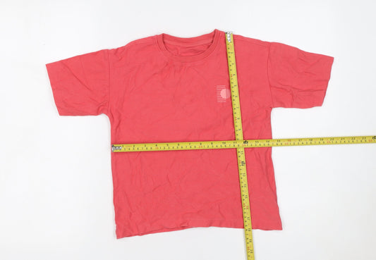 Girls UK Size 7-8 Years Dunnes Stores Red Basic T-Shirt