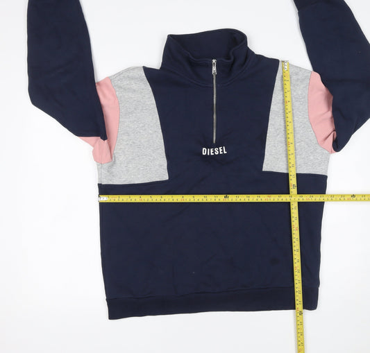 Womens UK Size M Diesel Multicoloured Pullover Sweatshirt
