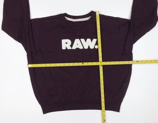 Womens UK Size M G-Star RAW Purple Pullover Sweatshirt
