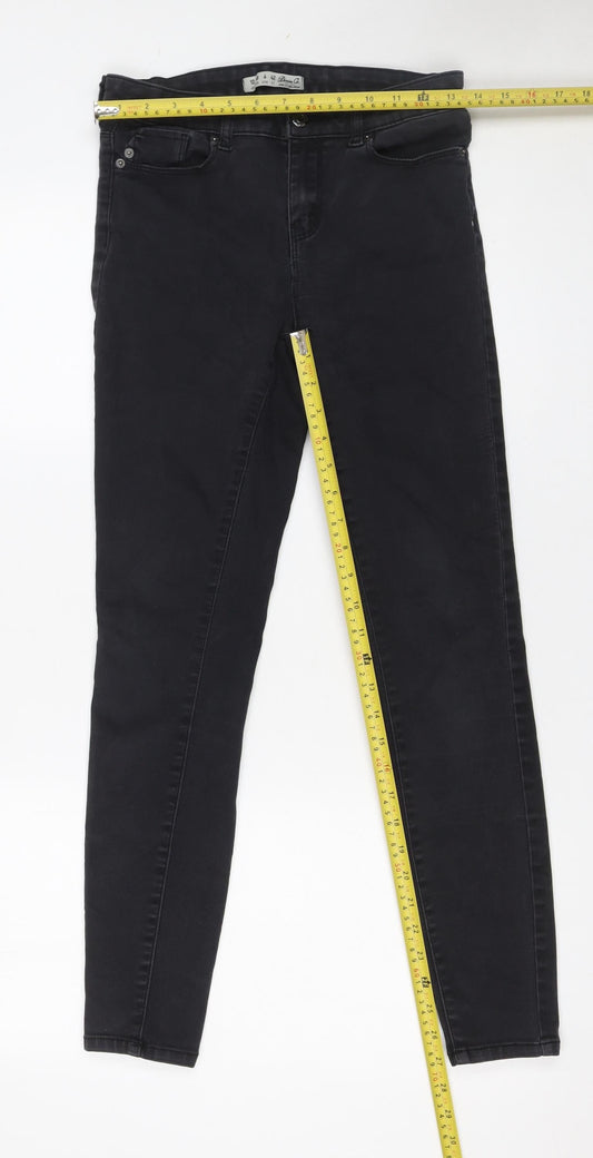 Womens UK Size 10 Denim Co Slim Fit Skinny Black Jeans