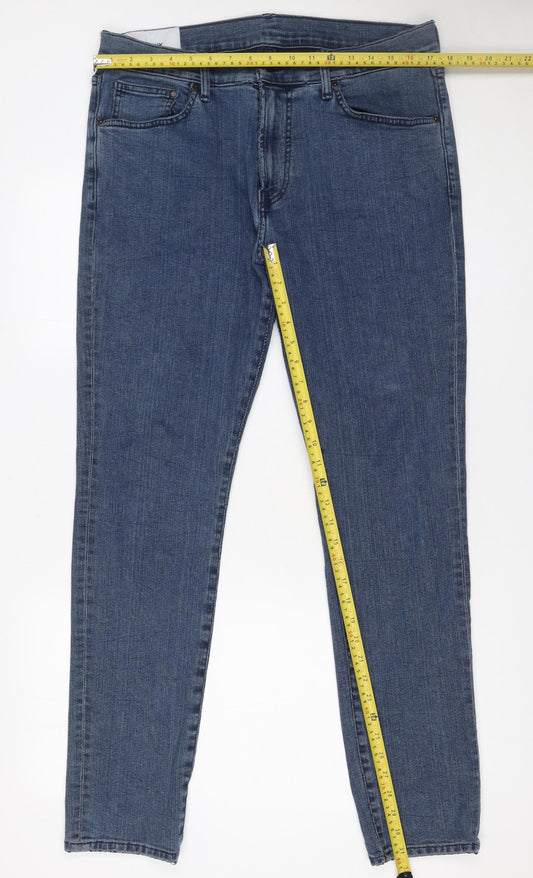 &Denim Men's Blue Skinny Jeans 36W 32L Slim Fit