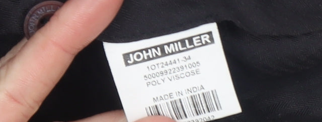 Mens UK Size L John Miller Slim Fit Dress Pants Grey Trousers