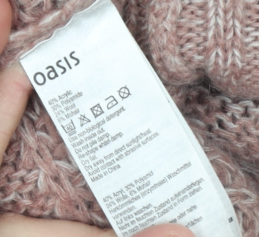 Womens UK Size L Oasis Pink Cardigan Jumper
