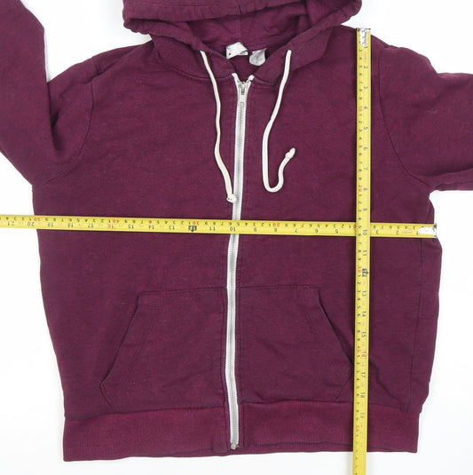 Womens UK Size 12 H&M Purple Full Zip Hoodie