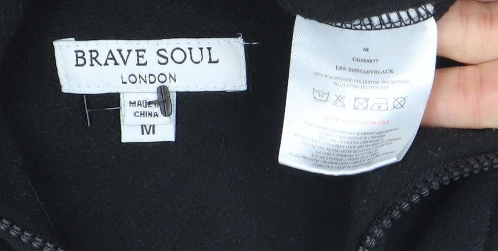 Womens UK Size M Brave Soul London Black Pullover Sweatshirt