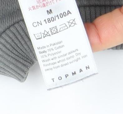 Mens UK Size M Topman Grey Pullover Sweatshirt