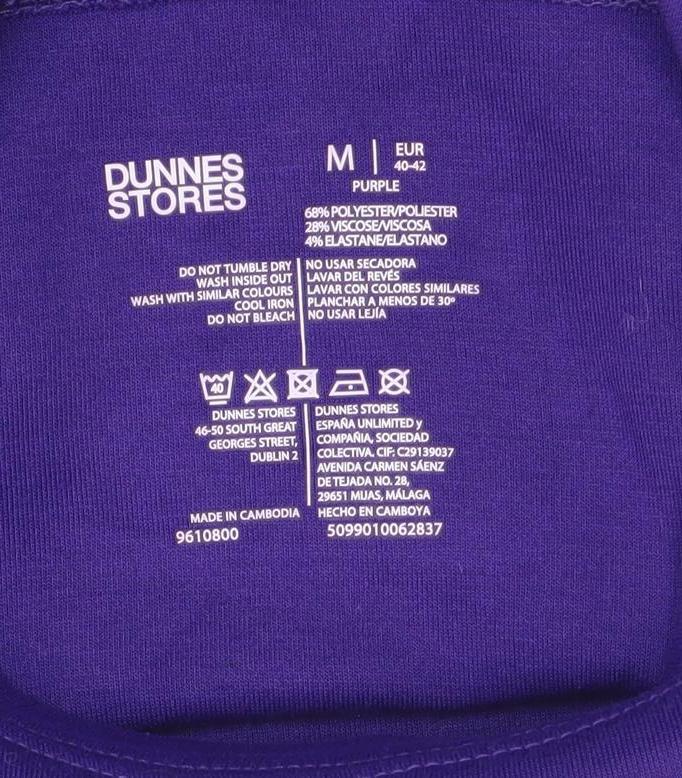Womens UK Size M Dunnes Stores Purple Pullover Sweatshirt