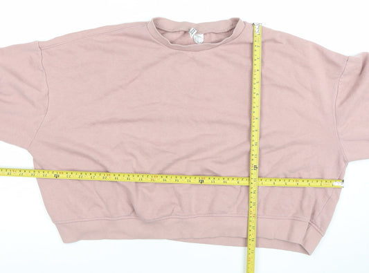 Womens UK Size XL H&M Divided Pink Pullover Sweatshirt