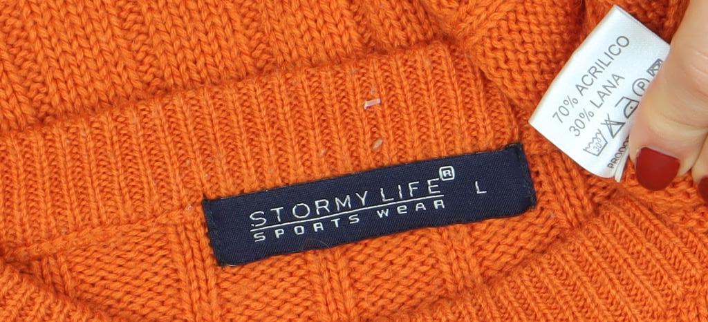 Womens UK Size L Stormylife Sportswear Orange Pullover Jumper