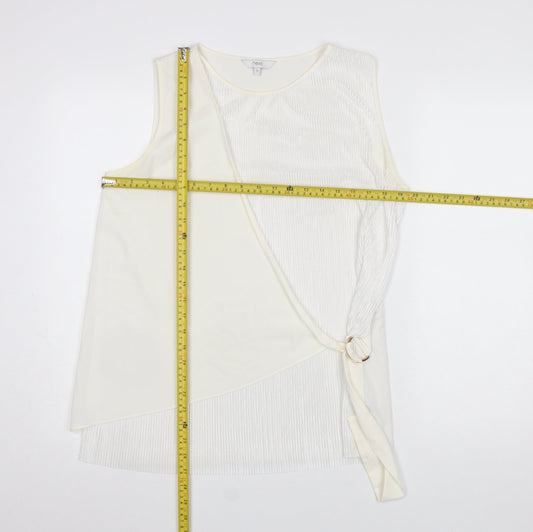 Womens UK Size 14 NEXT Ivory Wrap Blouse