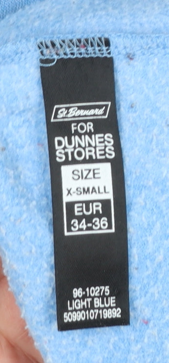 Womens UK Size XS Dunnes Blue Pullover Hoodie