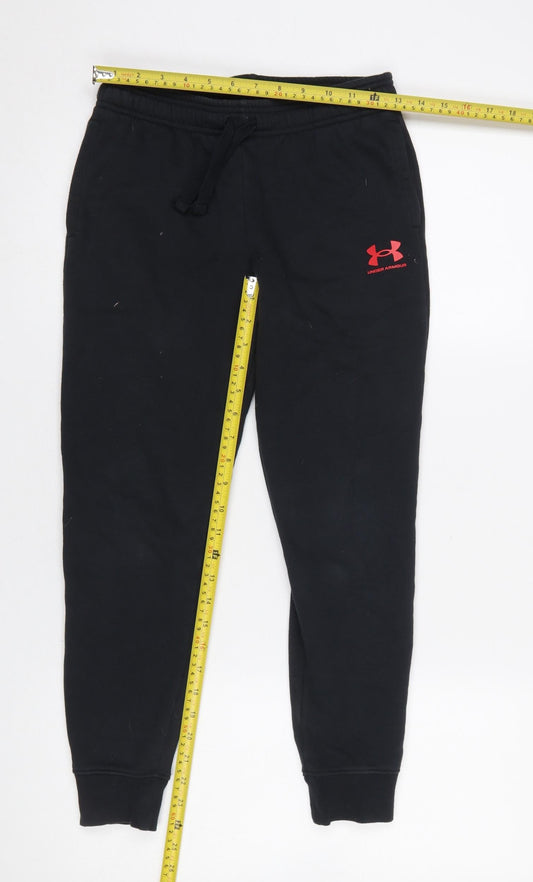 Boys UK Size 10-11 Years Under armour Regular Fit Jogger Black Trousers