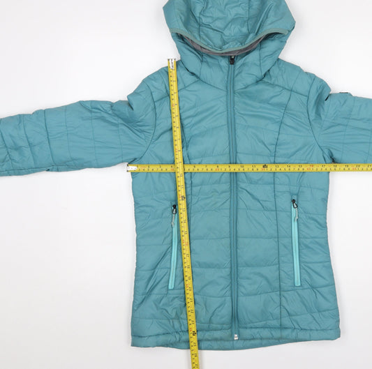 Womens UK Size S DECATHLON Blue Puffer Jacket