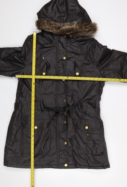 Womens UK Size 16 Peacocks Brown Parka Coat