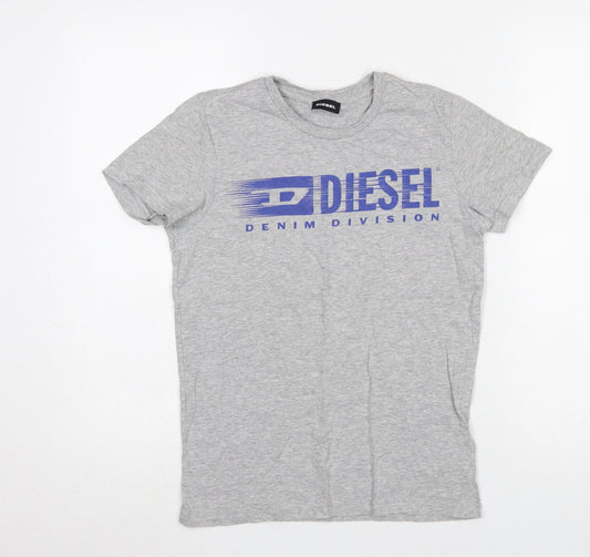 Boys UK Size 12 Years Diesel Grey Basic T-Shirt