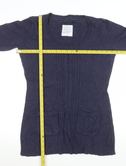 Womens UK Size 12 Fat Face Blue Pullover Jumper