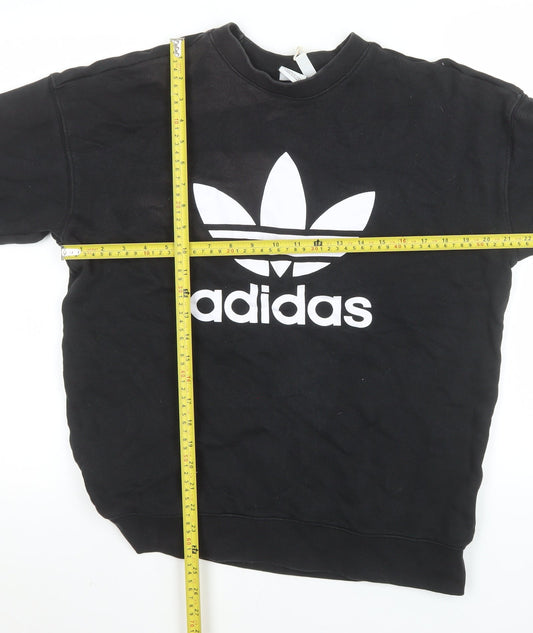 Womens UK Size 12 adidas Black Pullover Sweatshirt